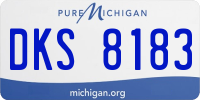 MI license plate DKS8183