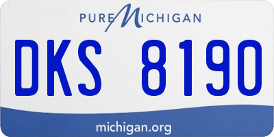 MI license plate DKS8190
