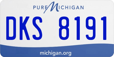 MI license plate DKS8191