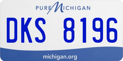 MI license plate DKS8196