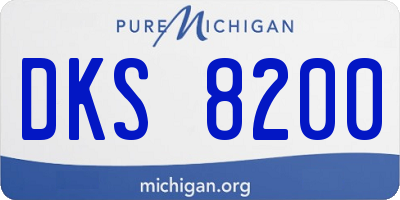 MI license plate DKS8200