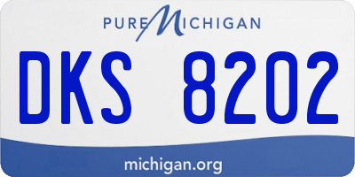 MI license plate DKS8202