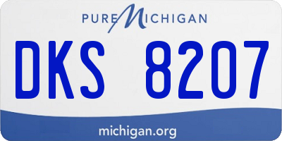 MI license plate DKS8207