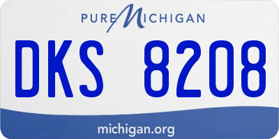 MI license plate DKS8208