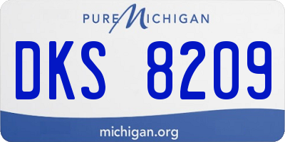 MI license plate DKS8209