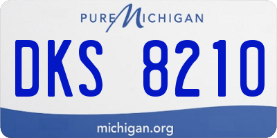 MI license plate DKS8210