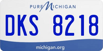 MI license plate DKS8218