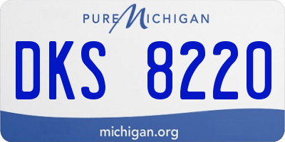 MI license plate DKS8220