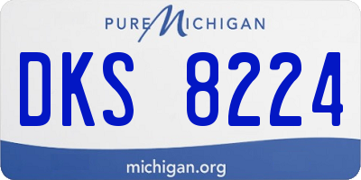 MI license plate DKS8224