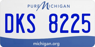 MI license plate DKS8225