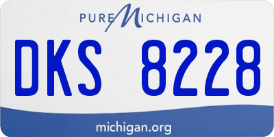 MI license plate DKS8228