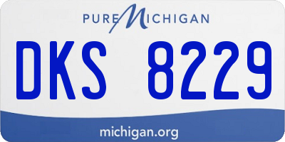 MI license plate DKS8229