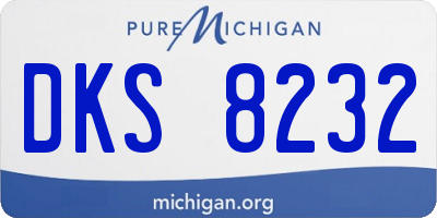 MI license plate DKS8232