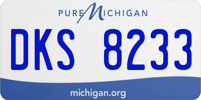 MI license plate DKS8233