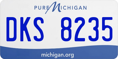 MI license plate DKS8235