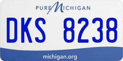 MI license plate DKS8238