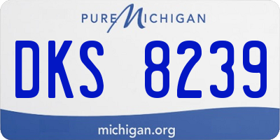 MI license plate DKS8239