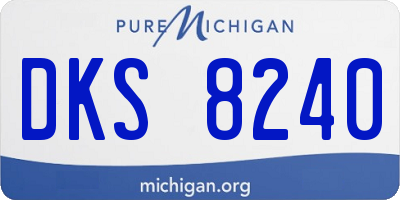 MI license plate DKS8240