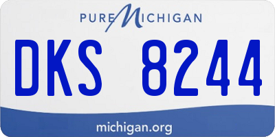 MI license plate DKS8244