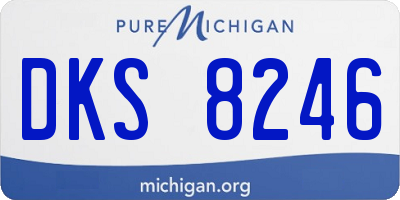 MI license plate DKS8246