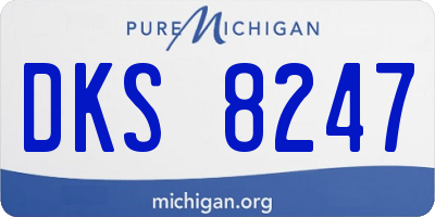 MI license plate DKS8247