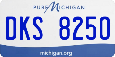 MI license plate DKS8250