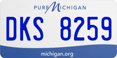 MI license plate DKS8259