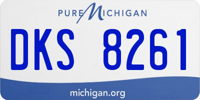 MI license plate DKS8261
