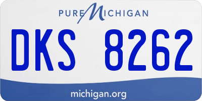 MI license plate DKS8262