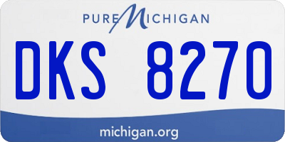 MI license plate DKS8270