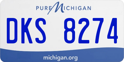 MI license plate DKS8274