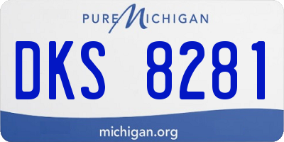MI license plate DKS8281