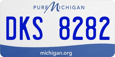 MI license plate DKS8282