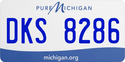 MI license plate DKS8286
