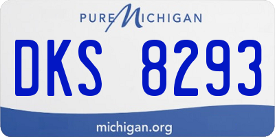 MI license plate DKS8293