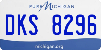 MI license plate DKS8296
