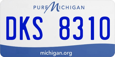 MI license plate DKS8310