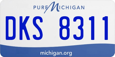 MI license plate DKS8311