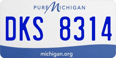 MI license plate DKS8314