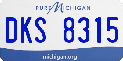 MI license plate DKS8315