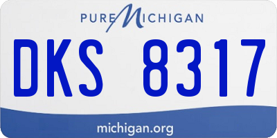 MI license plate DKS8317