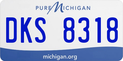 MI license plate DKS8318