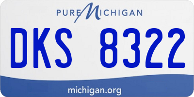 MI license plate DKS8322