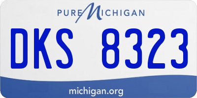 MI license plate DKS8323