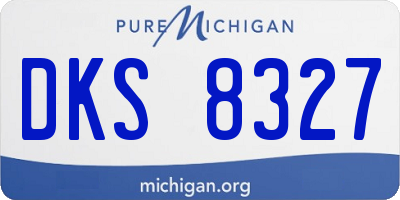 MI license plate DKS8327