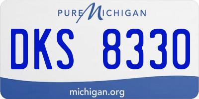 MI license plate DKS8330