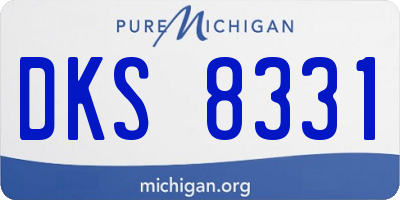 MI license plate DKS8331