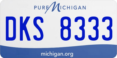MI license plate DKS8333