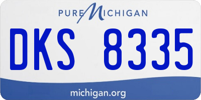 MI license plate DKS8335