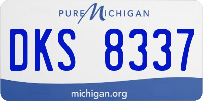 MI license plate DKS8337